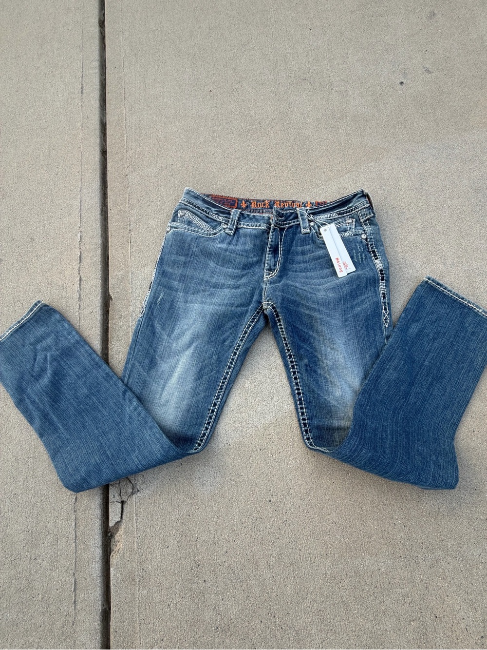 Rock Revival Straight Leg Women's Jeans - Faded Blue Denim New with Tags
